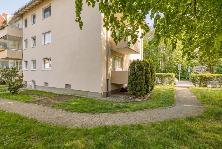 Au�enansicht Wohnanlage Erdgeschosswohnung M�nchen