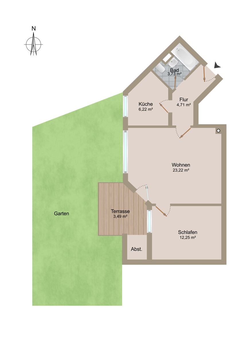 Grundriss Terrassenwohnung M�nchen