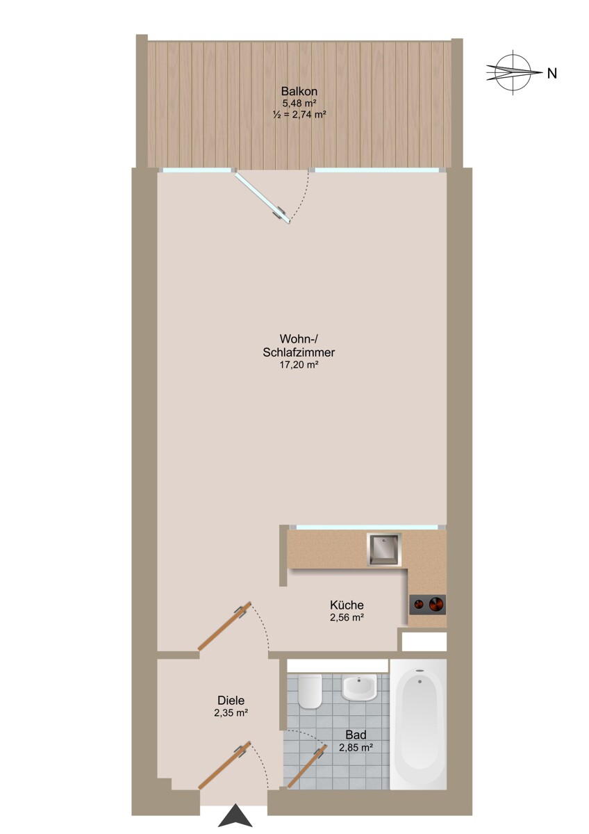Grundriss Etagenwohnung M�nchen