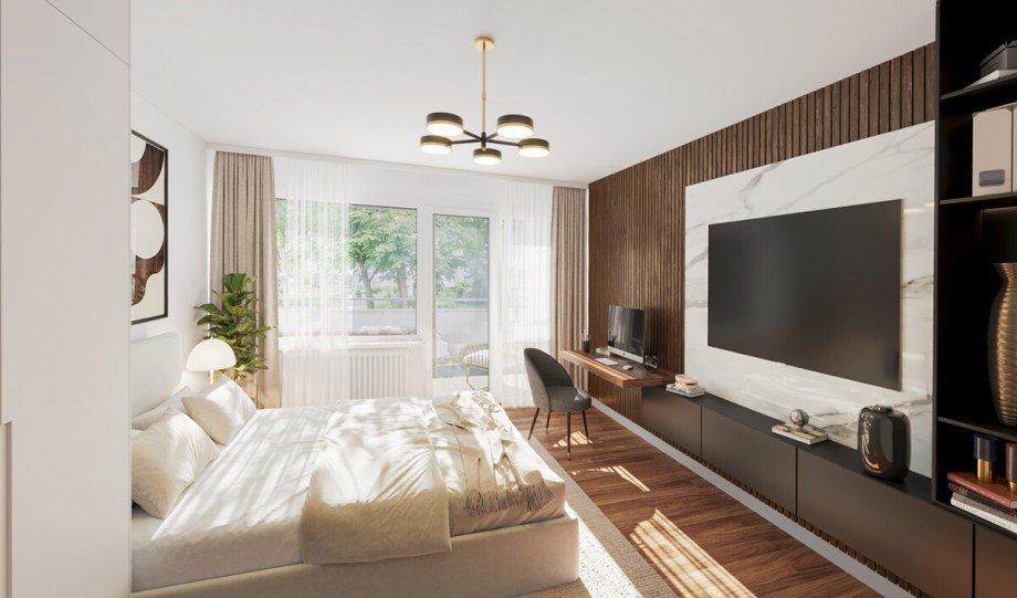 Virtuell renoviert - Wohnraum Etagenwohnung M�nchen