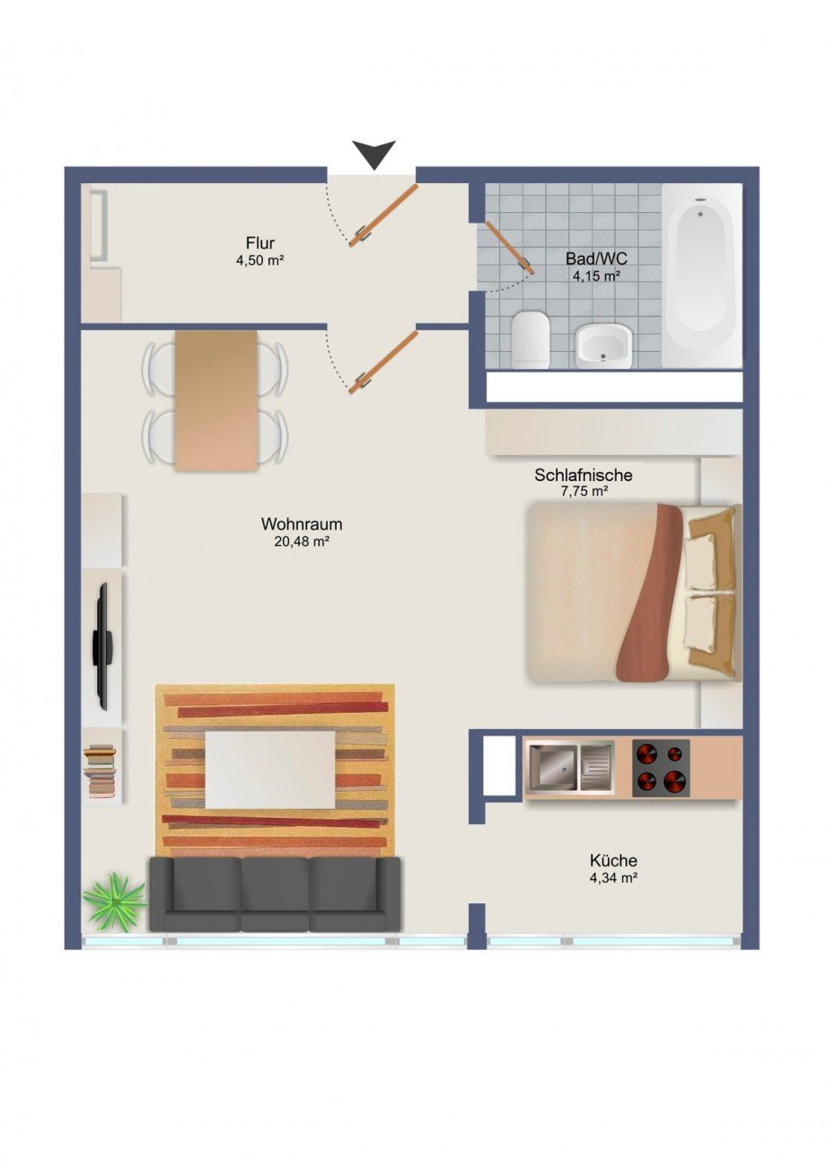 Grundriss Etagenwohnung Gilching