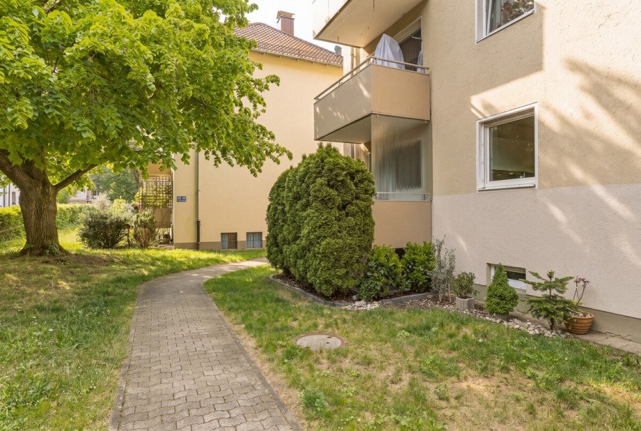 Au�enansicht Wohnanlage Erdgeschosswohnung M�nchen