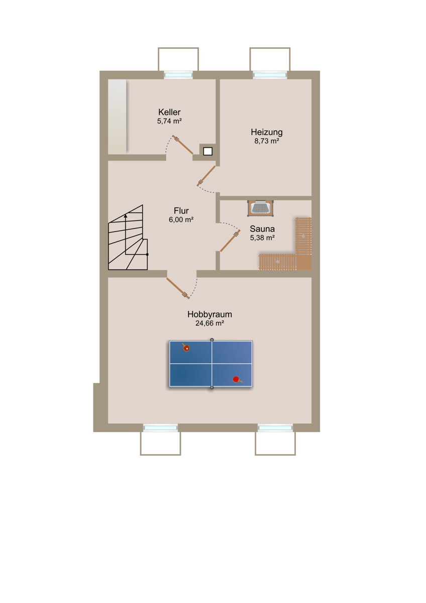 Grundriss UG Reihenhaus Haar
