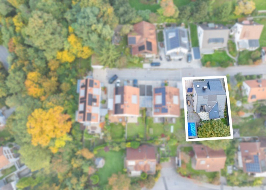 Drohnenaufnahme Einfamilienhaus Freising
