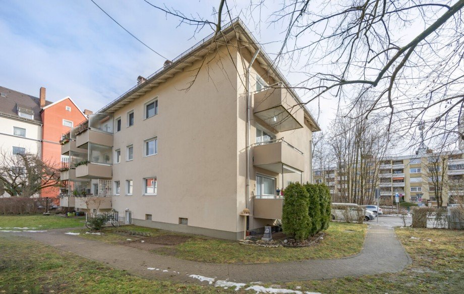 Au�enansicht Wohnanlage Erdgeschosswohnung M�nchen